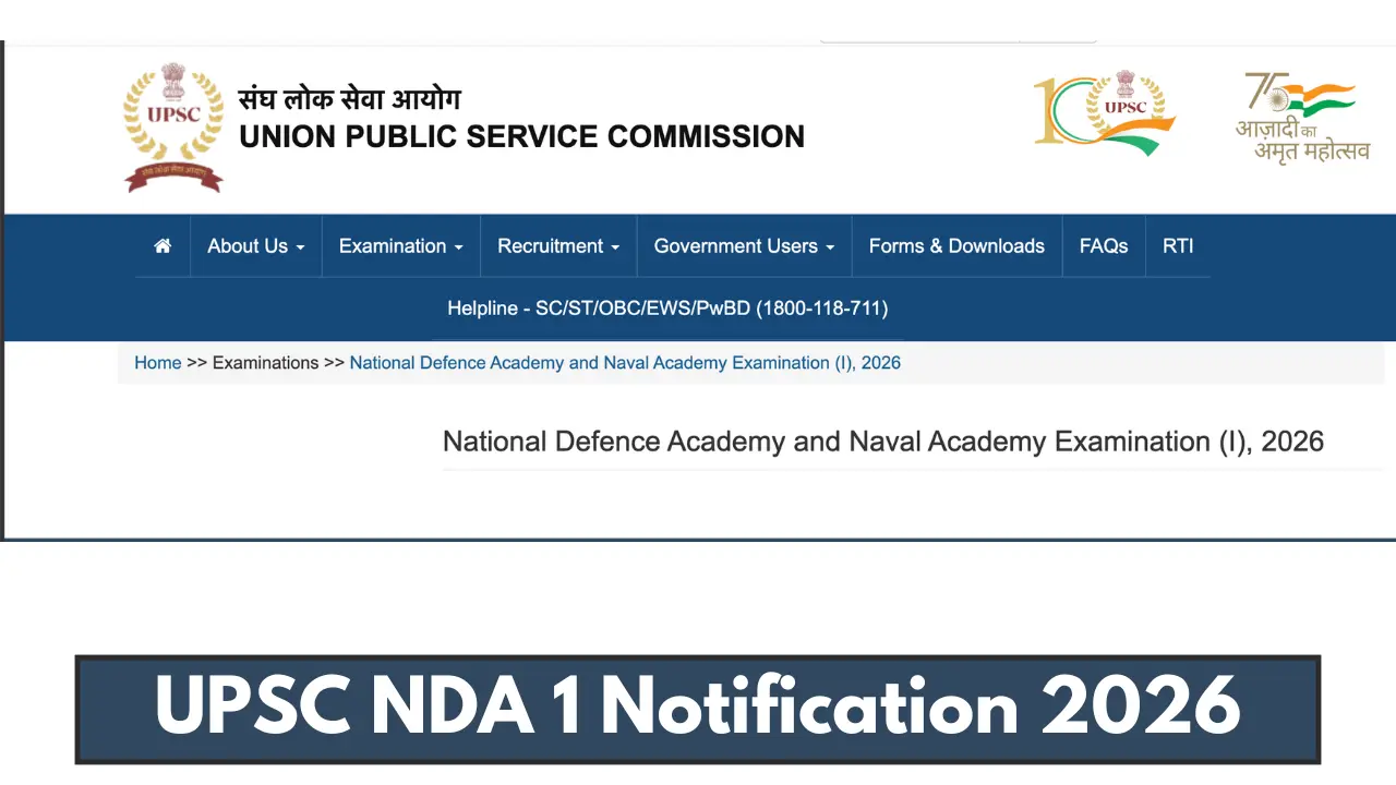 NDA 2026 Notification and Online Form